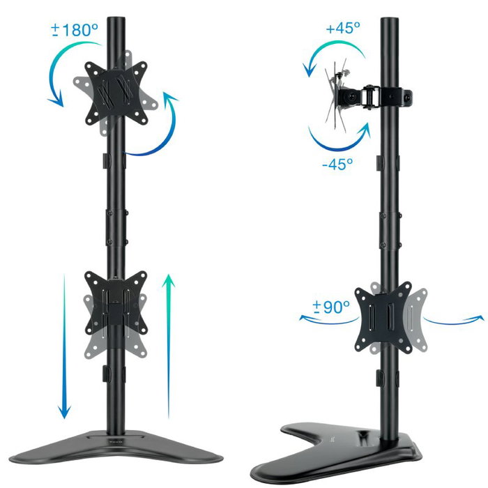 TooQ DB1703TNV-B Soporte de Sobremesa para 2 Monitores 17''-32'' Negro TooQ DB1703TNV-B Soporte de Sobremesa para 2 Monitores 17''-32'' Negro